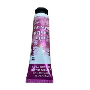 Bath and Body Works Twisted Peppermint Hand Cream 1 Oz 24 Hr Moisture Vegan New
